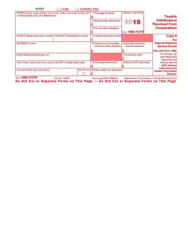 1099 2015 Preview on Page 1