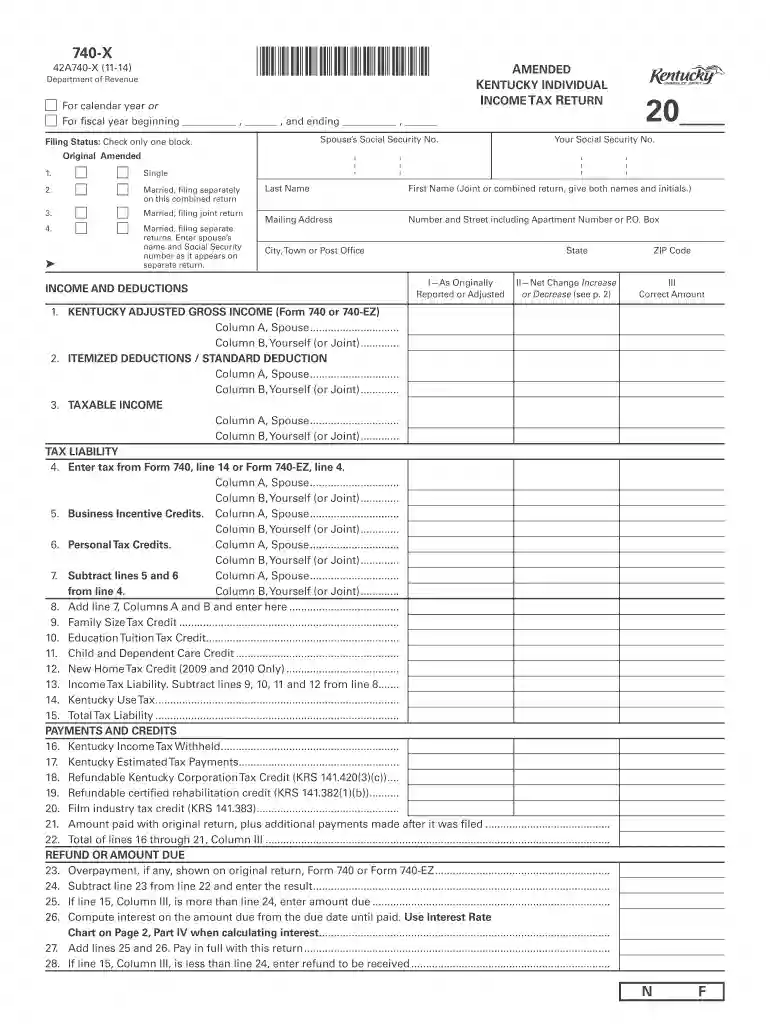 2014 ky 740x form Preview on Page 1