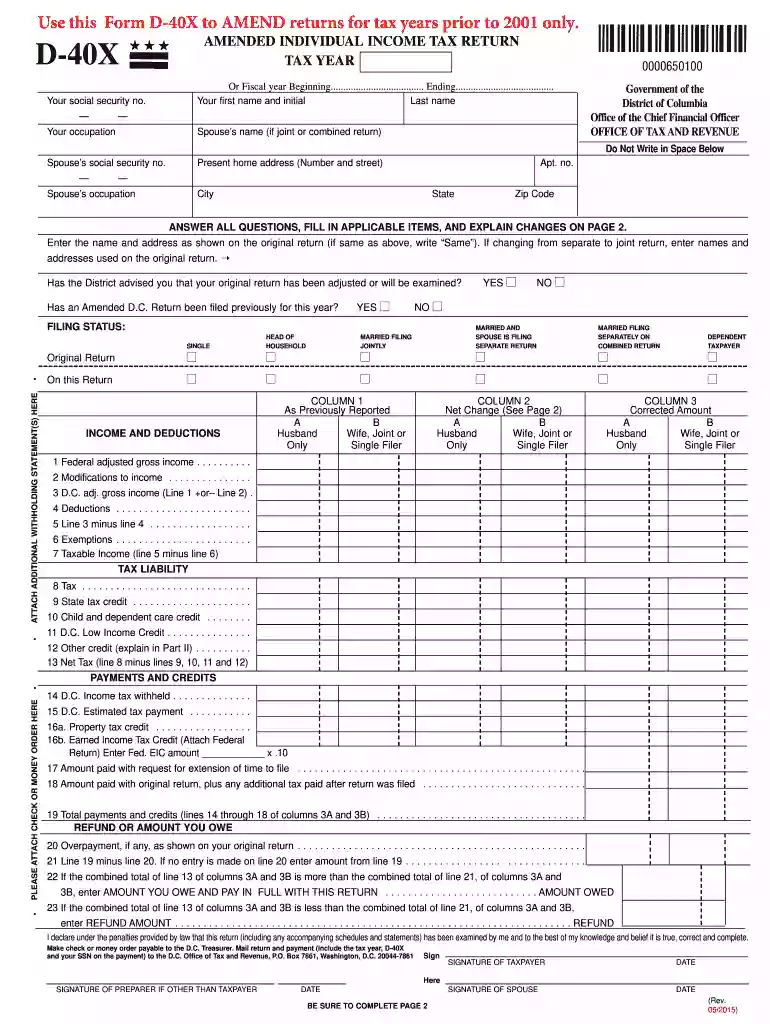 dc income tax Preview on Page 1