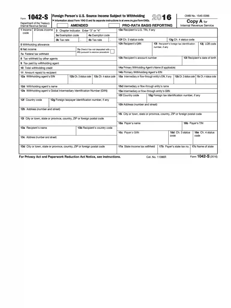 form 1042 Preview on Page 1