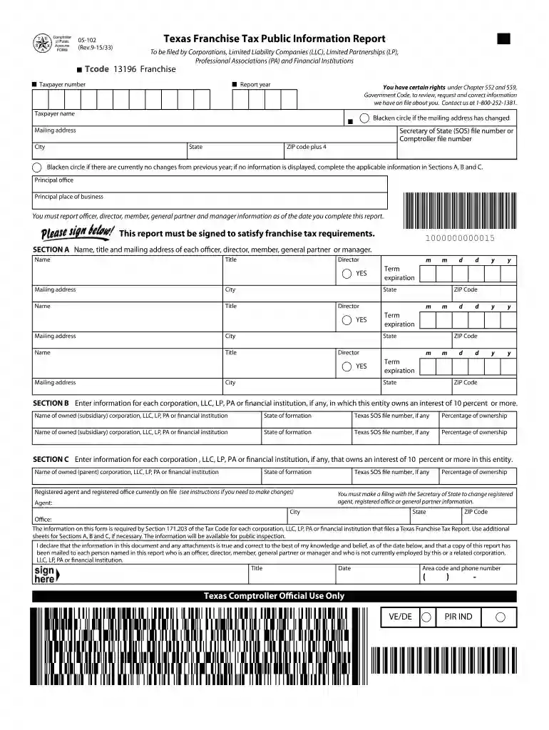 102 form 2015 Preview on Page 1