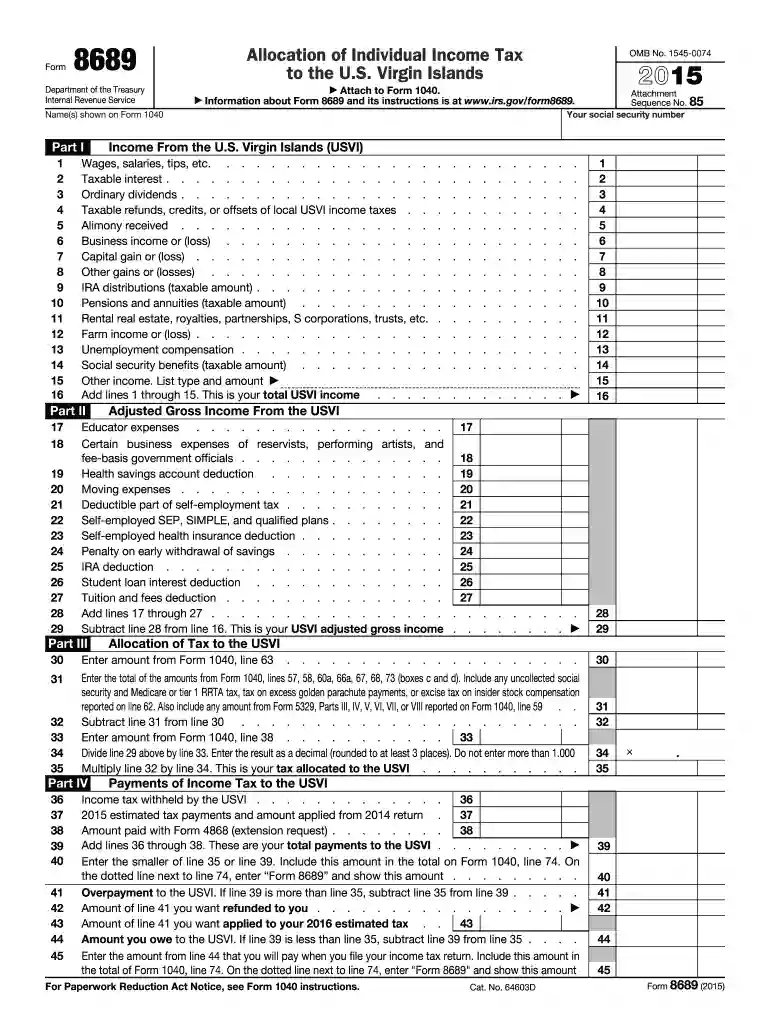 2015 form 8689 Preview on Page 1