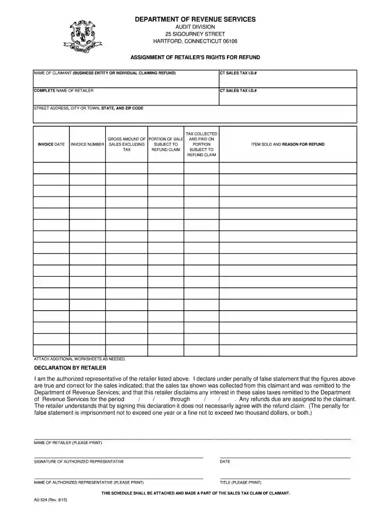 form 524 Preview on Page 1