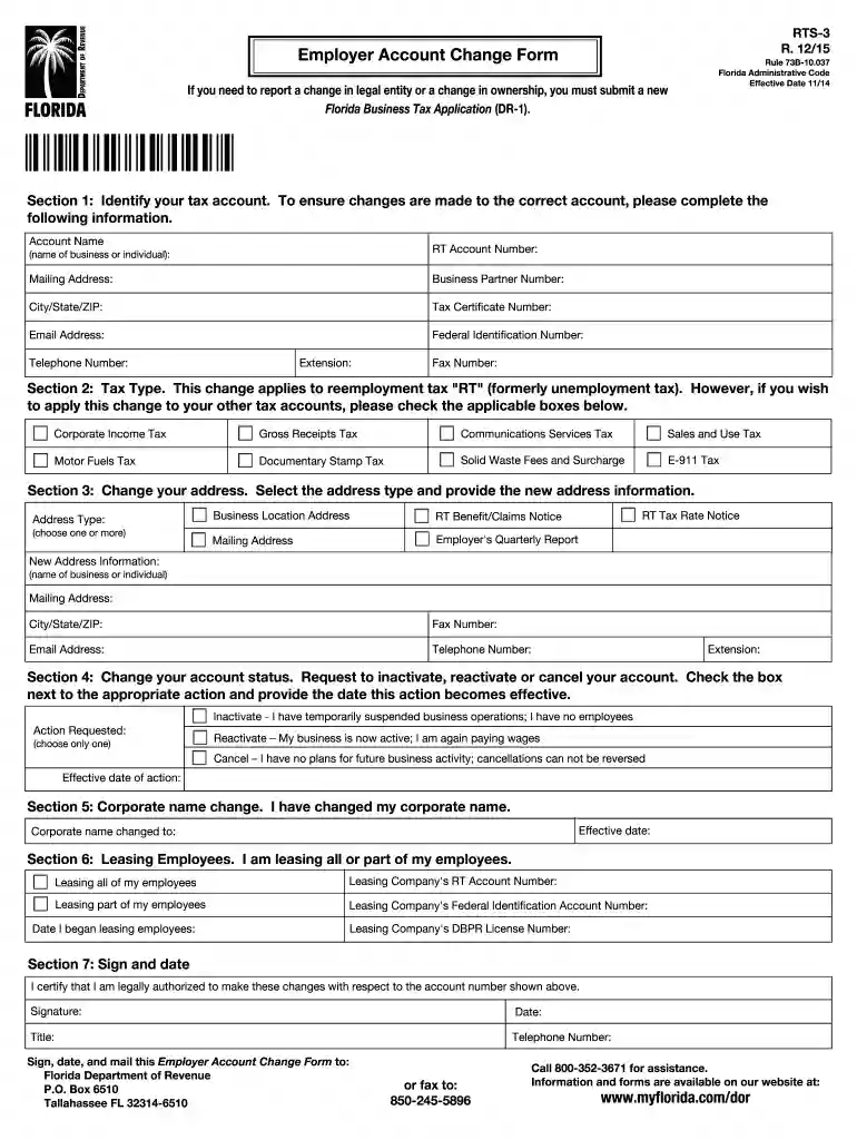 rts 3 form Preview on Page 1