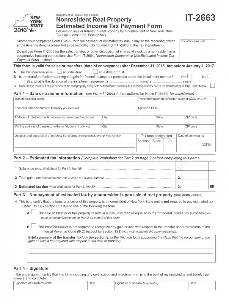 it 2663 form 2016 Preview on Page 1