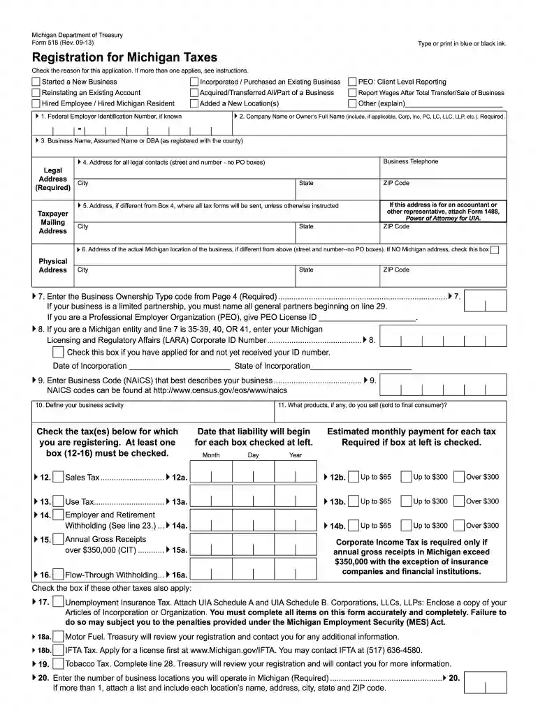 form 518 2013 Preview on Page 1