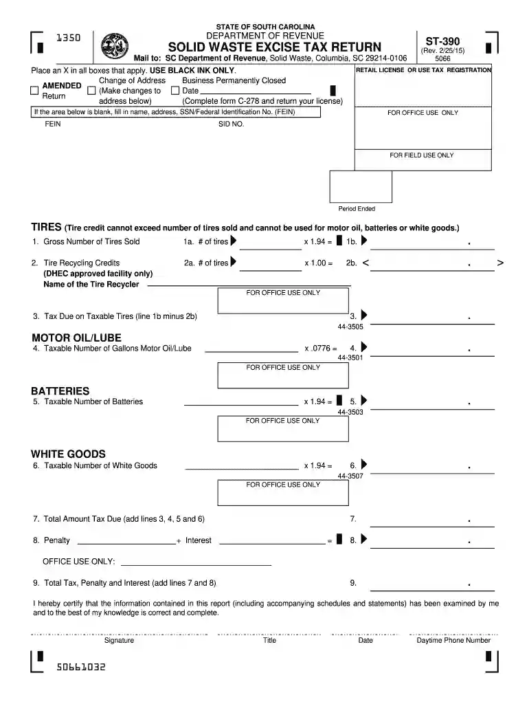 form 390 Preview on Page 1