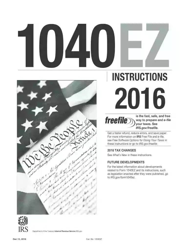 2015 1040ez instructions Preview on Page 1