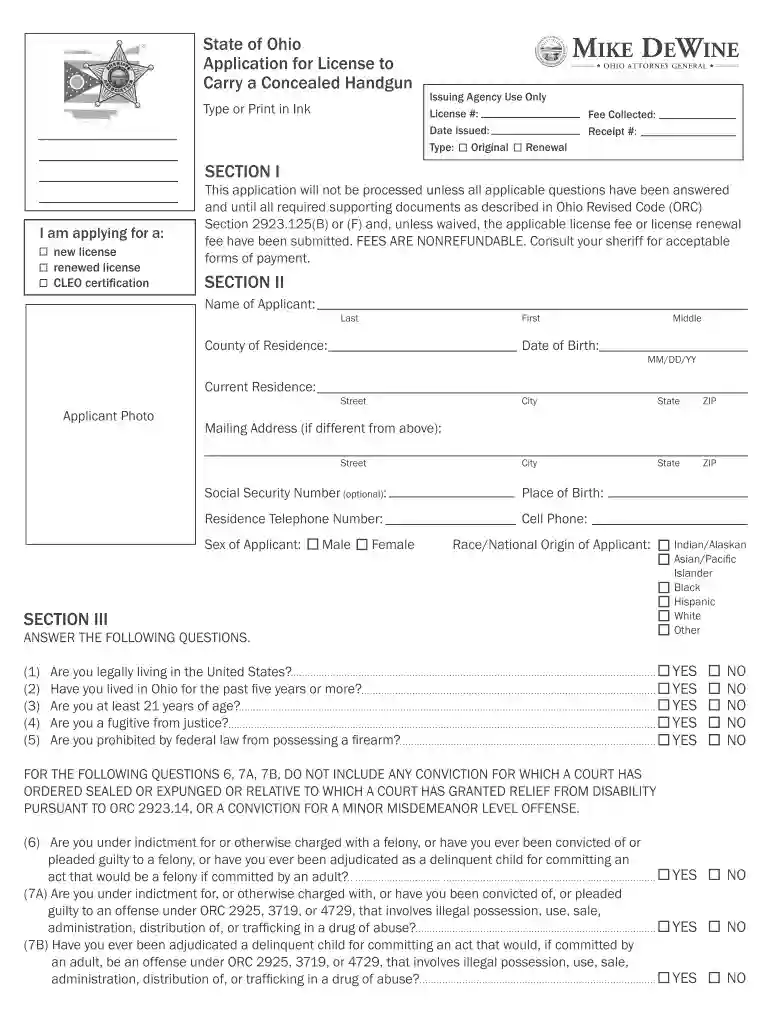 renew ohio ccw online Preview on Page 1