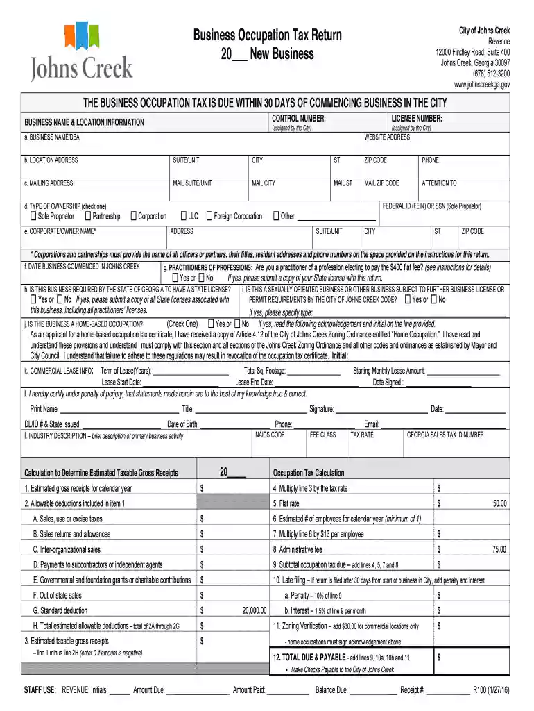ga occupation tax return Preview on Page 1