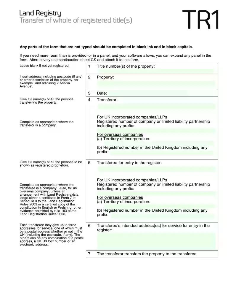 tr1 form Preview on Page 1