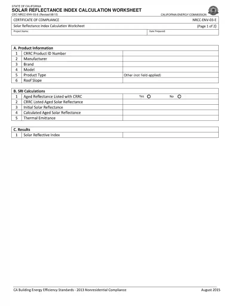 solar reflectance index calculation Preview on Page 1