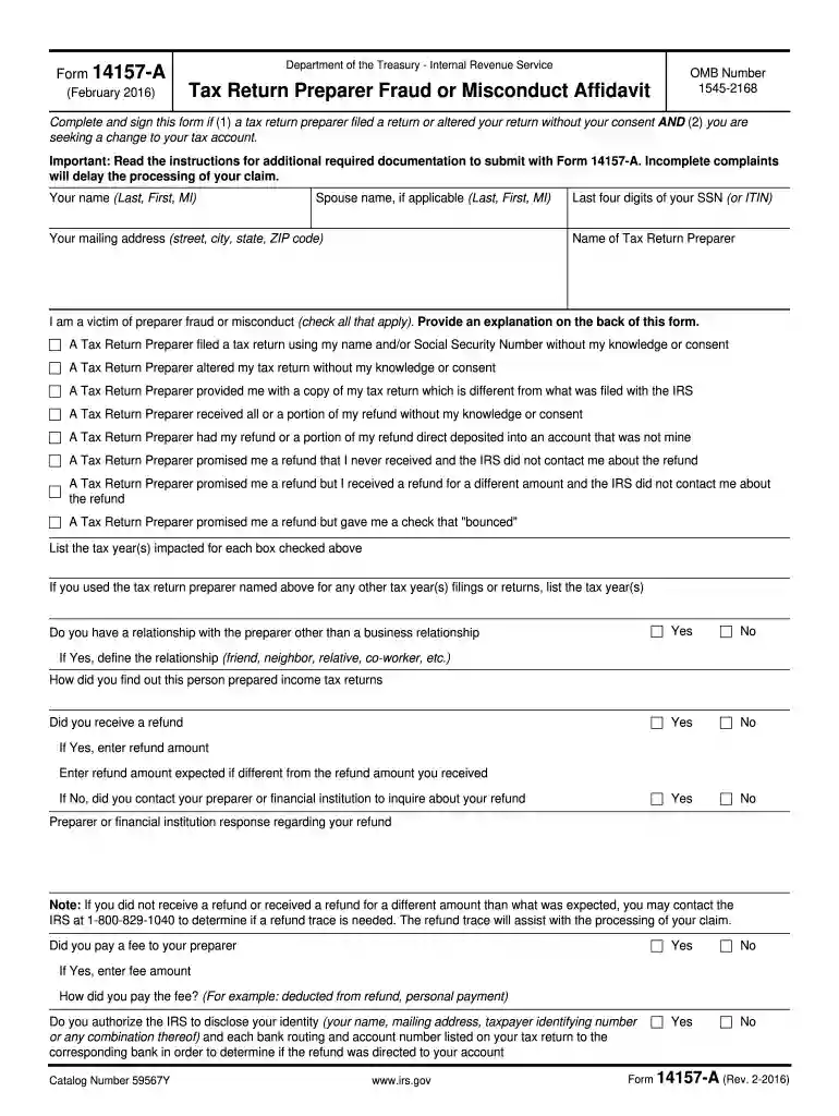 14157 form Preview on Page 1