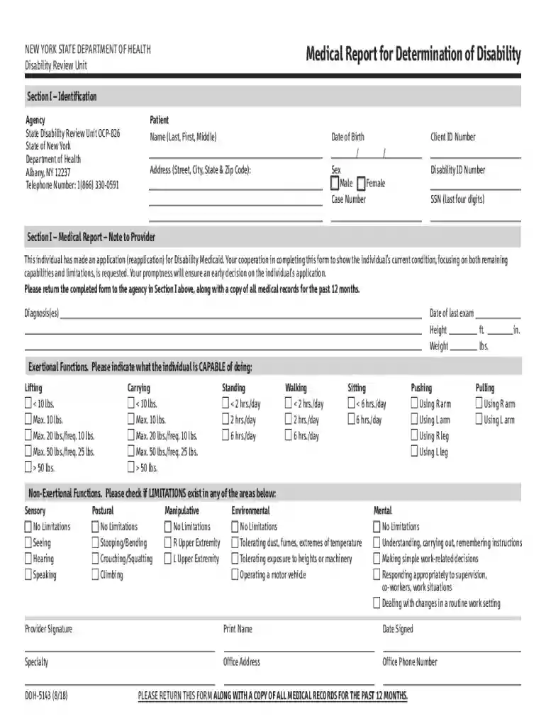 doh 5143 form Preview on Page 1