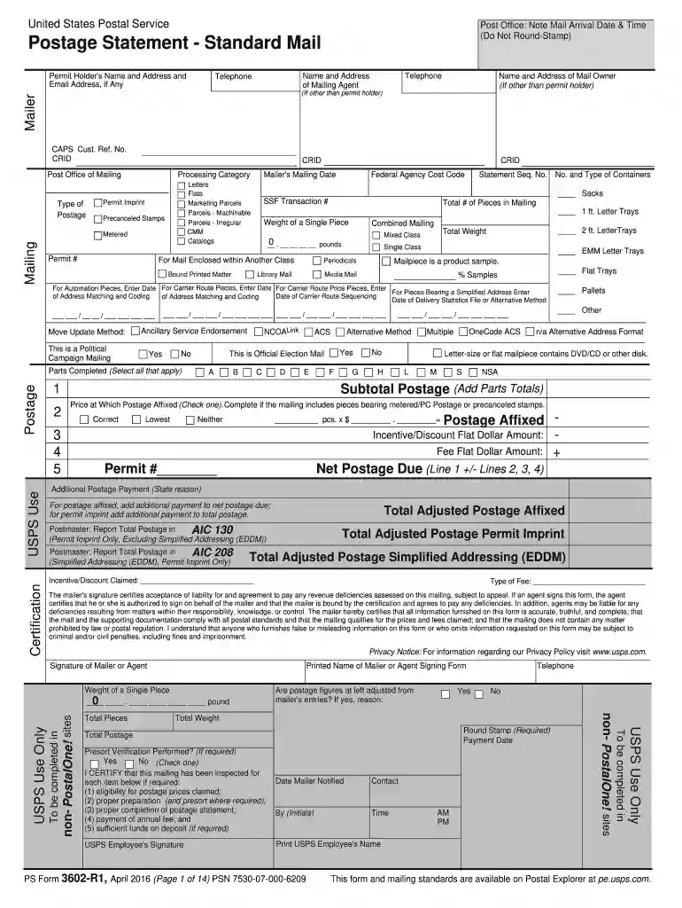 certificate of mailing form 3665 Preview on Page 1