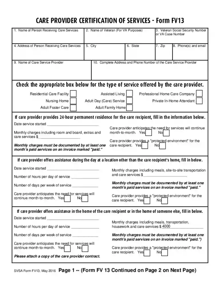 form fv13 Preview on Page 1