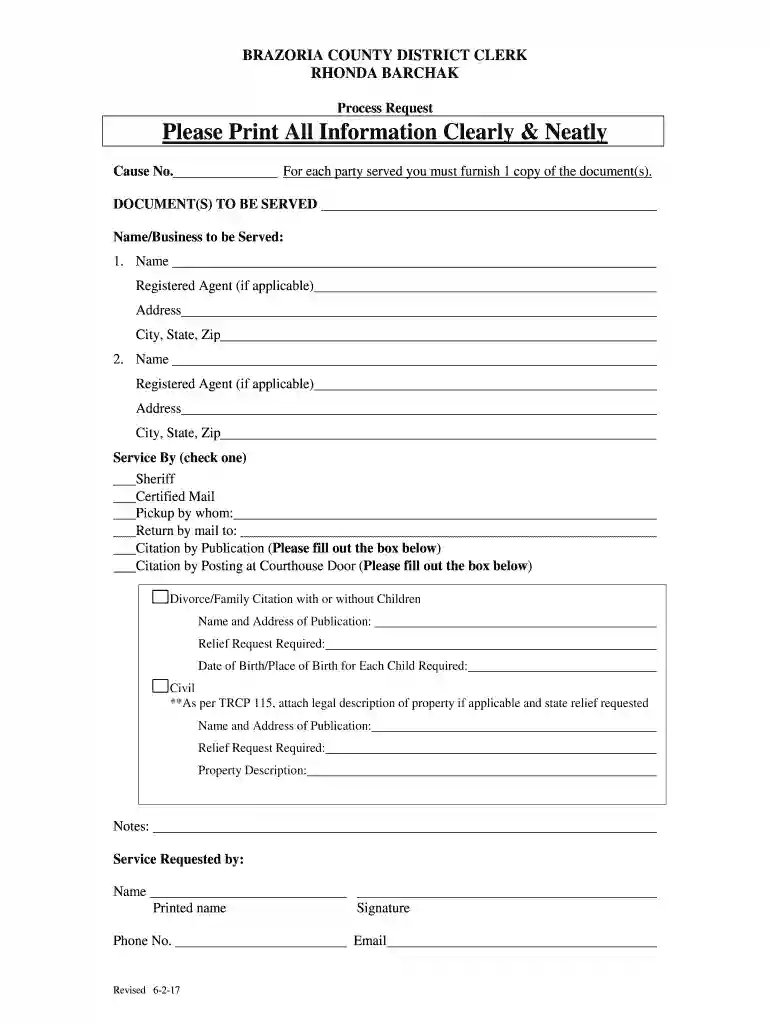 brazoria county divorce forms Preview on Page 1