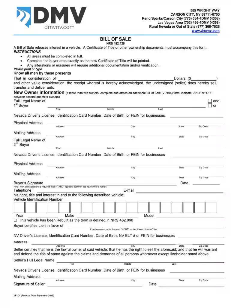 bill of sale Preview on Page 1