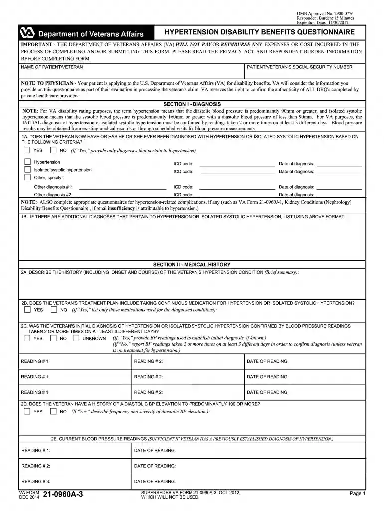 va form 21 0960a 3 Preview on Page 1