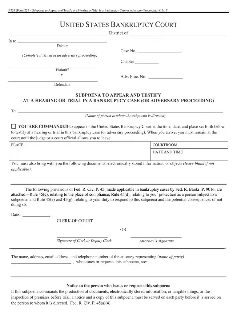 subpoena documents Preview on Page 1