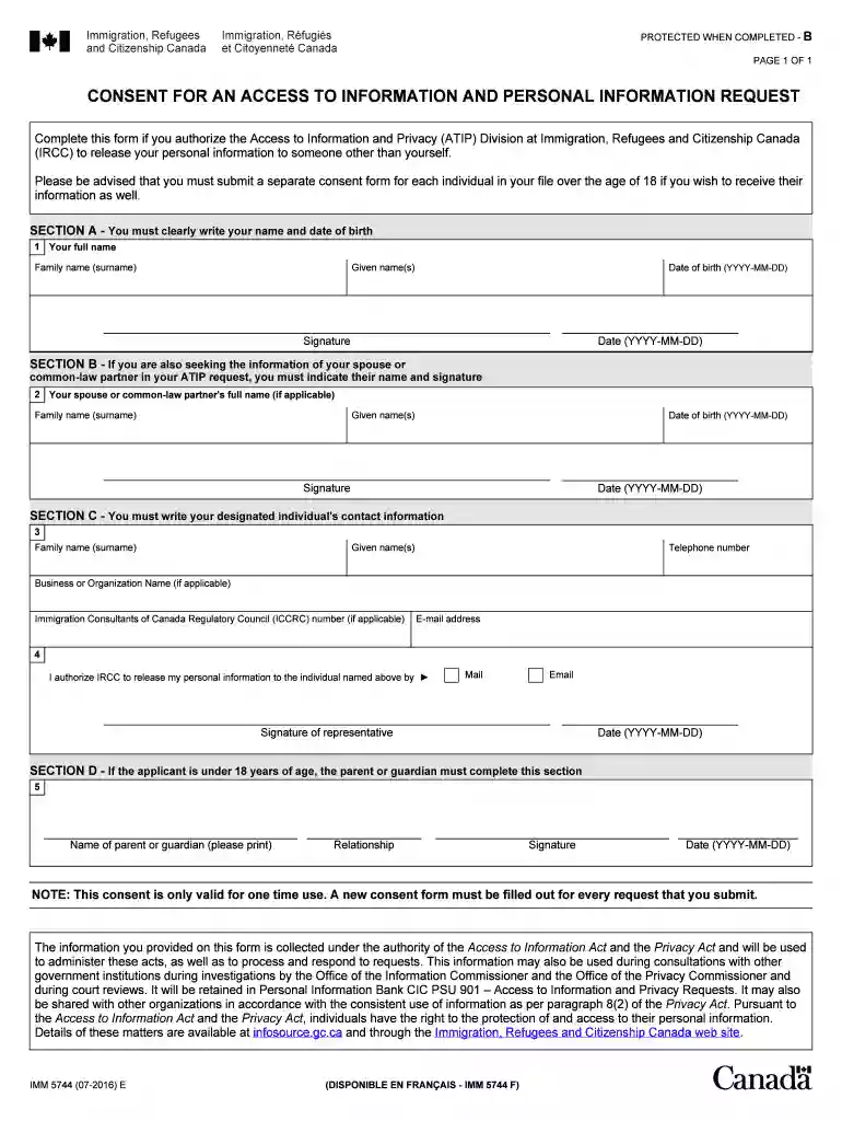 consent personal information Preview on Page 1
