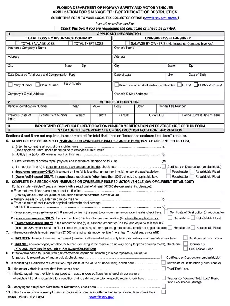 salvage title certificate Preview on Page 1