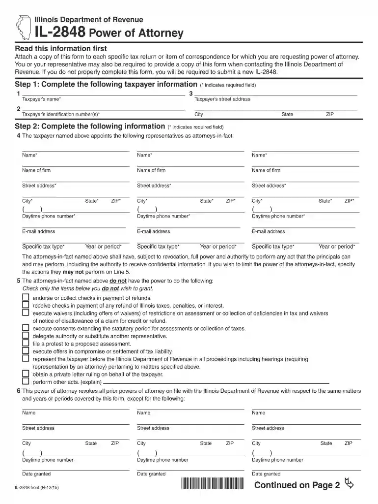 il poa form Preview on Page 1