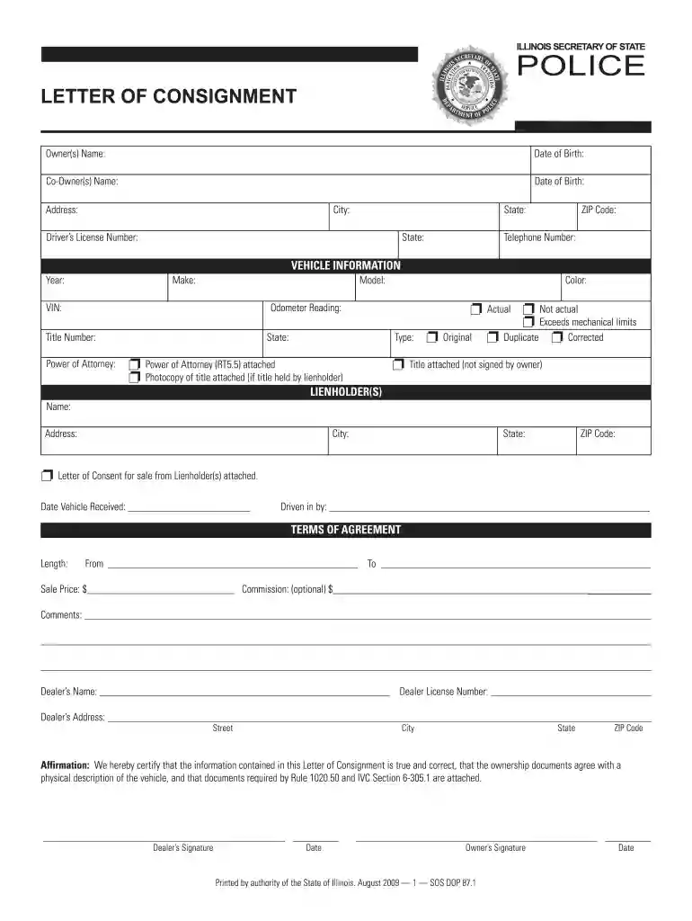 illinois state police division of justice services letter Preview on Page 1