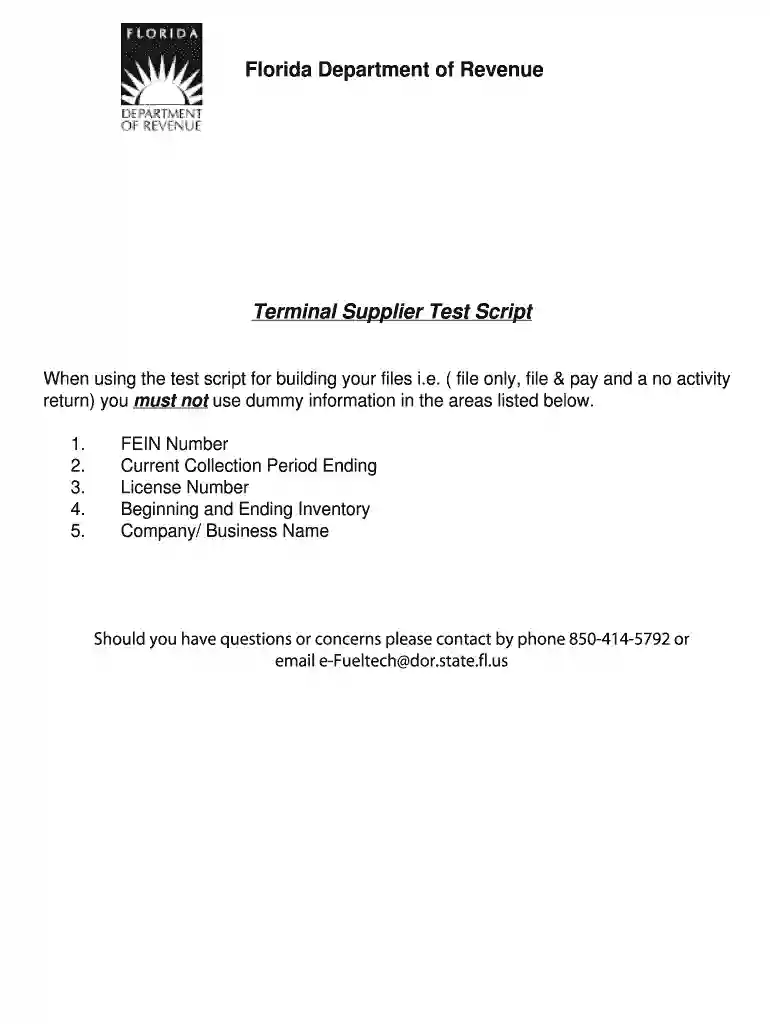 florida tax script Preview on Page 1