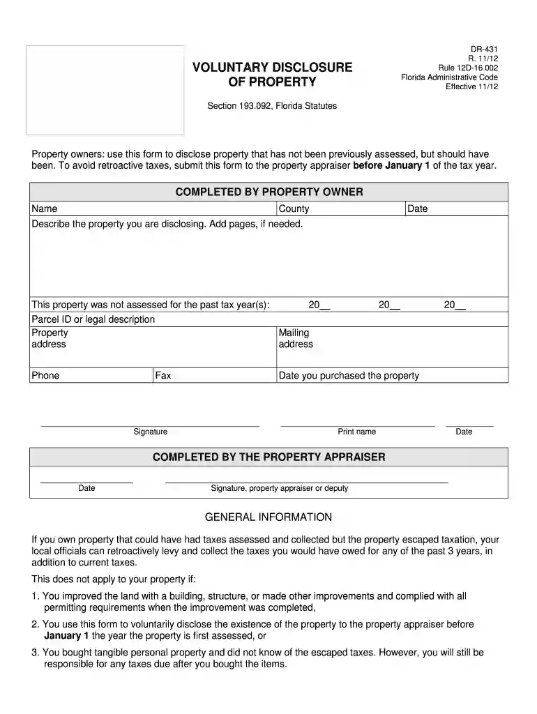 voluntary disclosure property Preview on Page 1