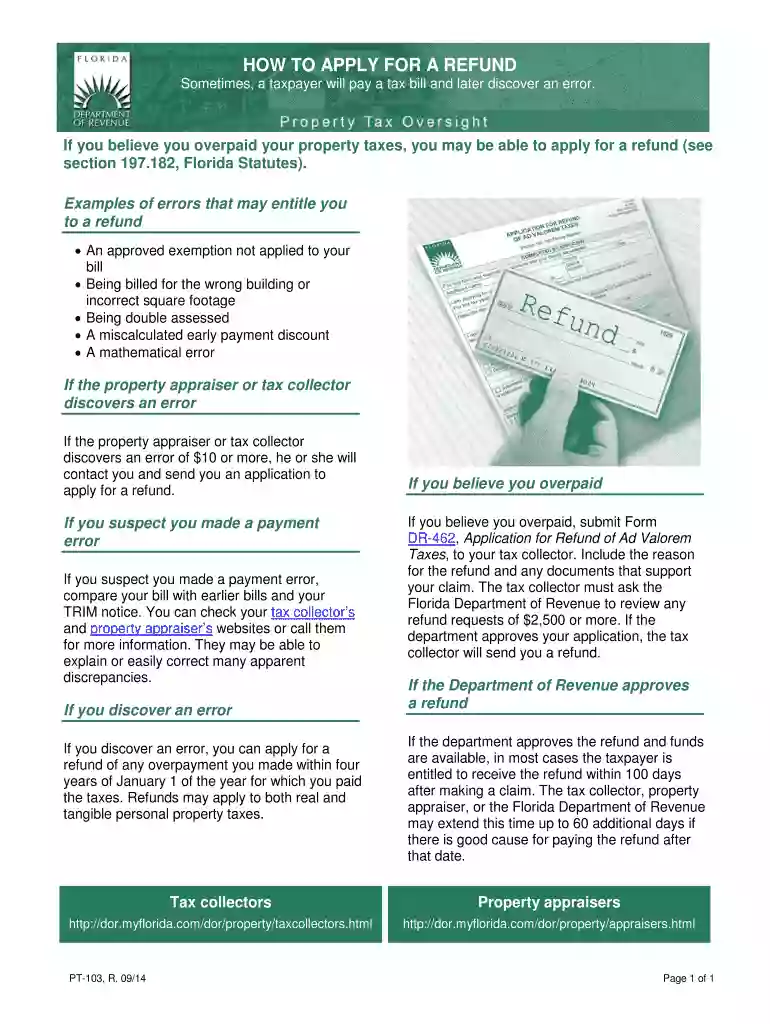 how to apply for a refund - formuPack Preview on Page 1