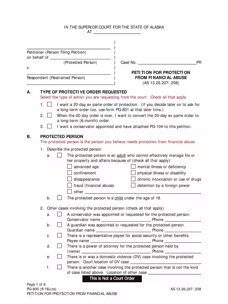 alaska petition financial abuse Preview on Page 1