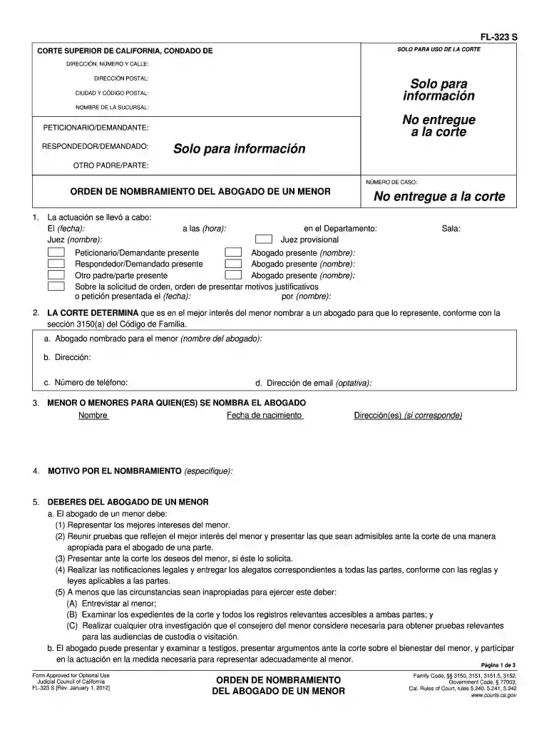 fl 323 s form Preview on Page 1