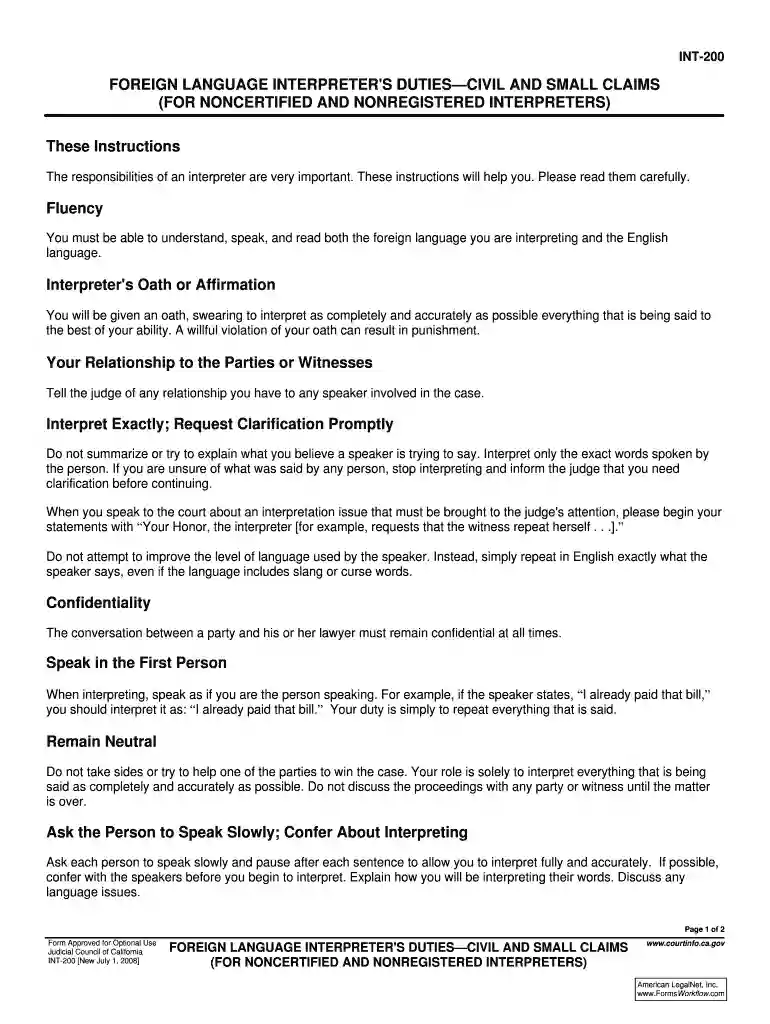 ca int form Preview on Page 1