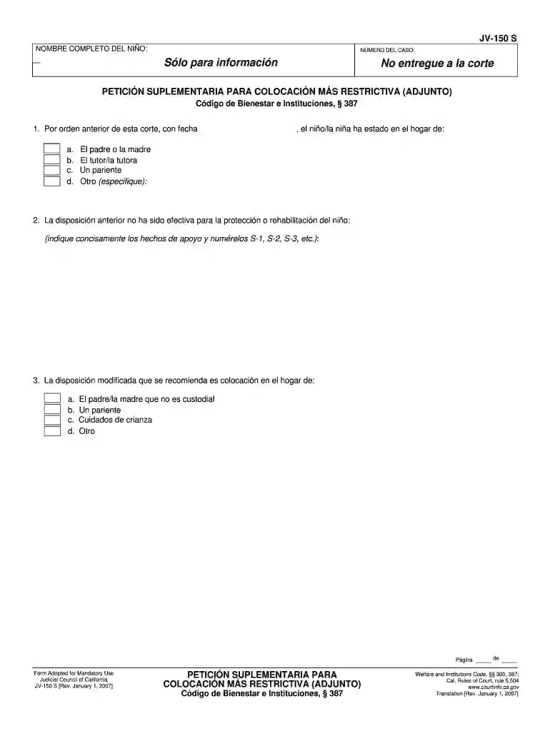 california s petivion restrictiva Preview on Page 1
