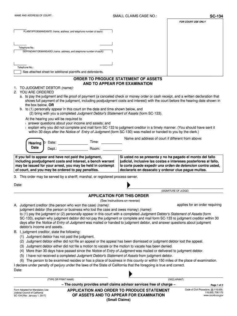 133 form 134 Preview on Page 1