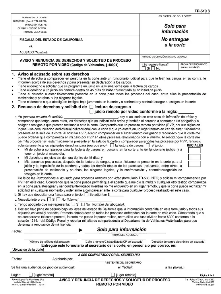 aviso renuncia remoto online Preview on Page 1
