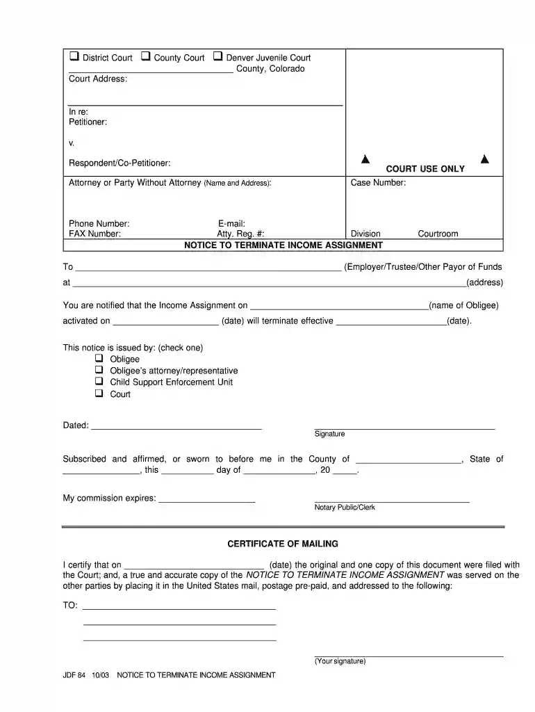 84 form Preview on Page 1