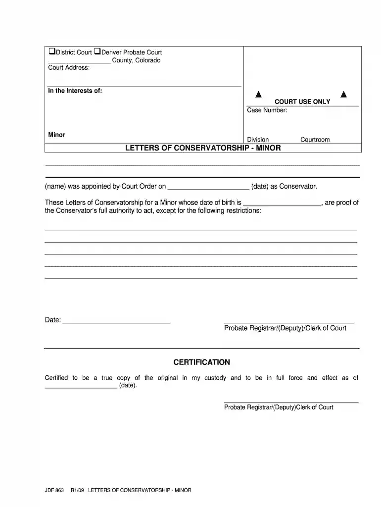 jdf 863 letters form Preview on Page 1