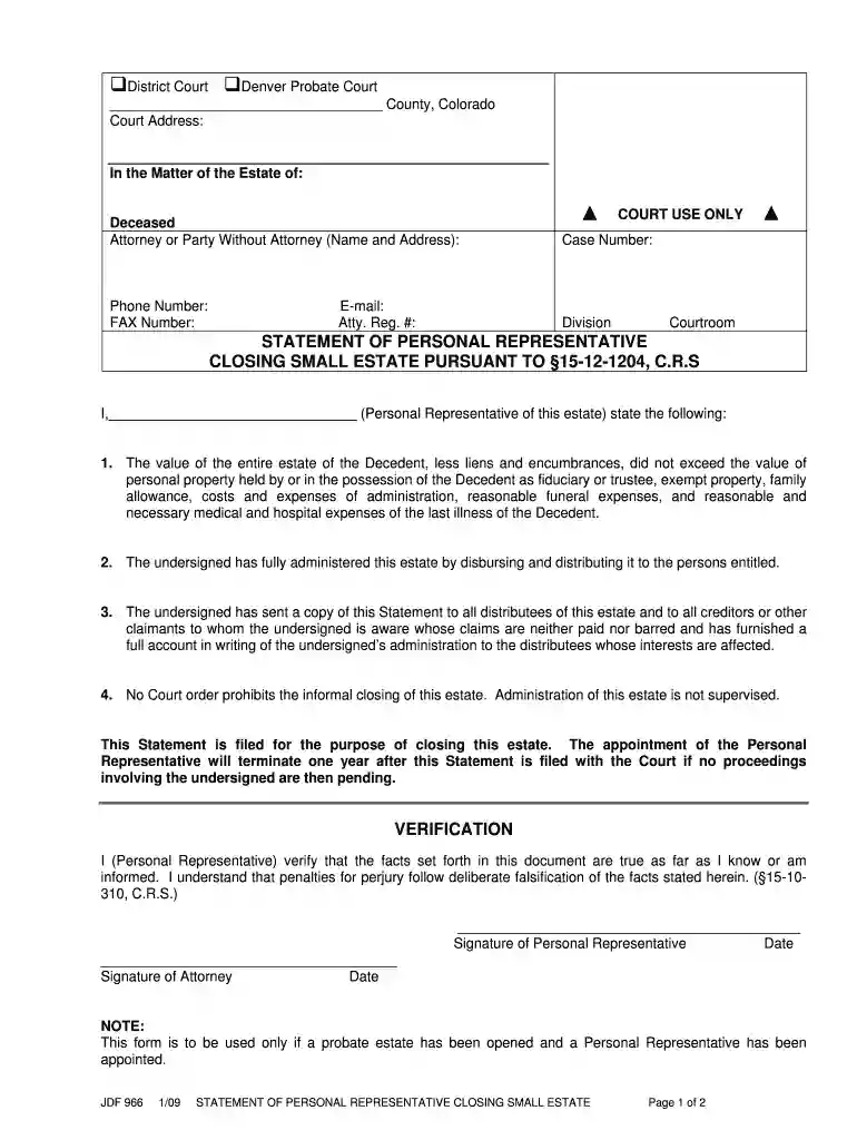 colorado jdf966 Preview on Page 1