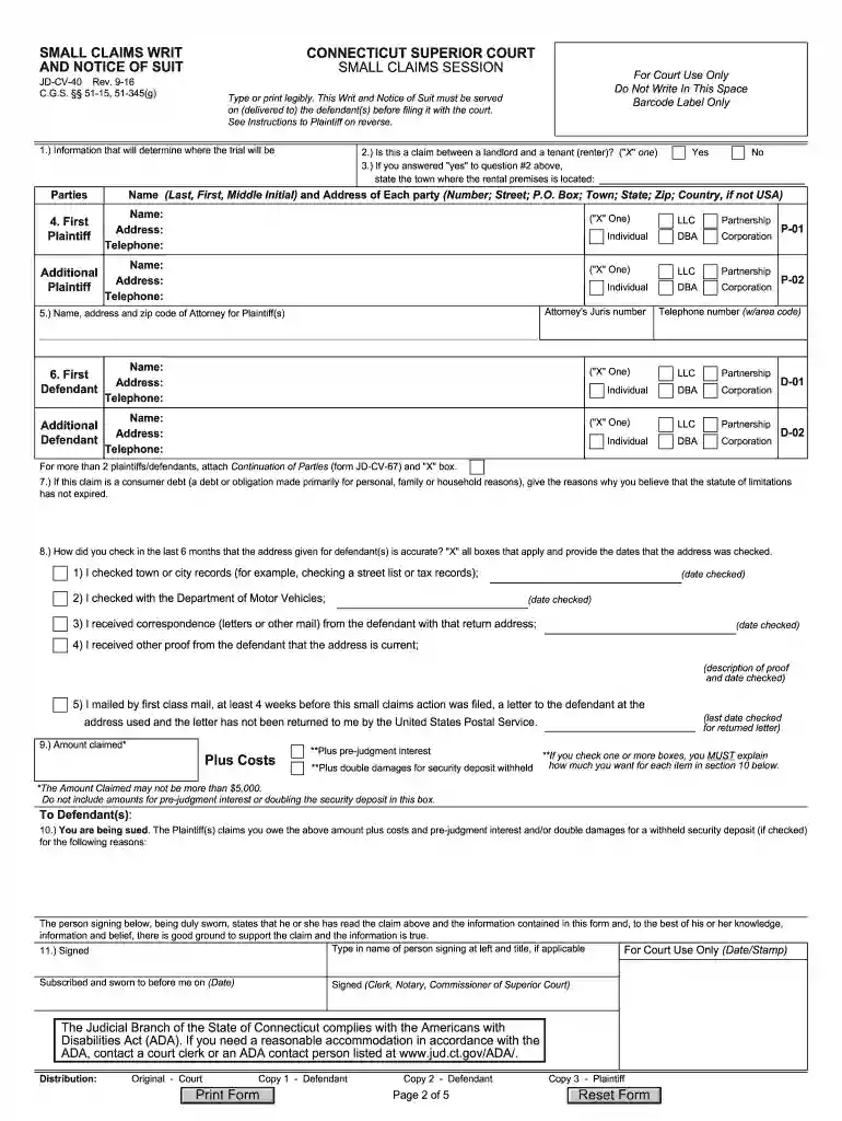 form jd cv 40 rev 9 16 Preview on Page 1