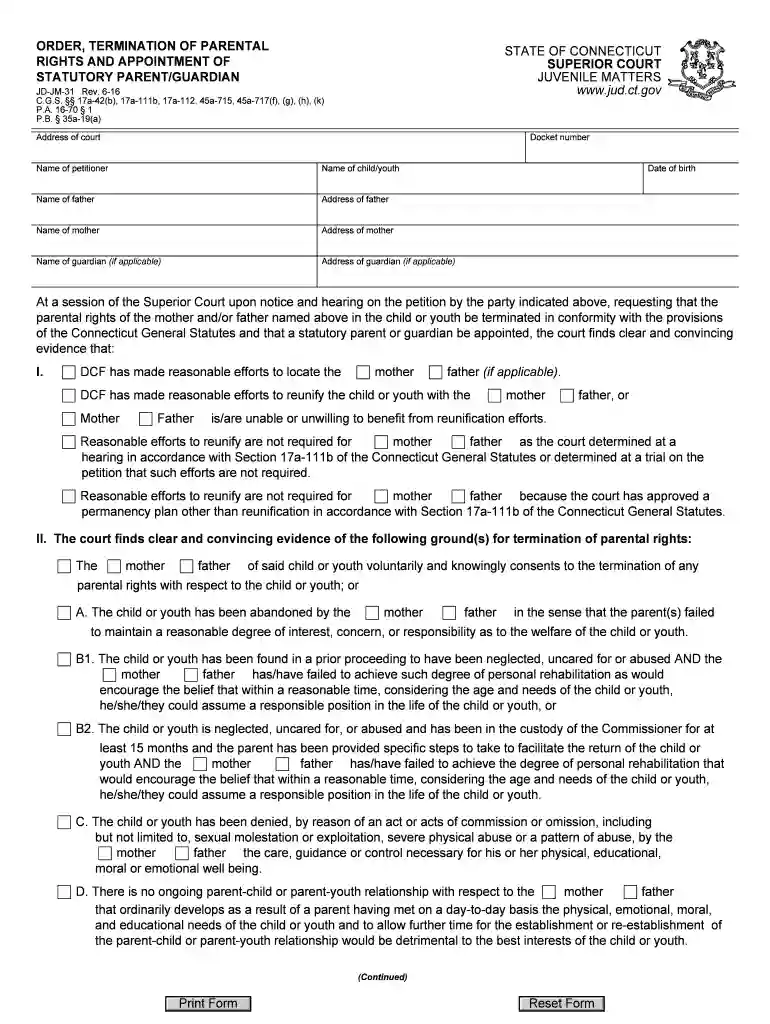 order termination parental rights parent Preview on Page 1