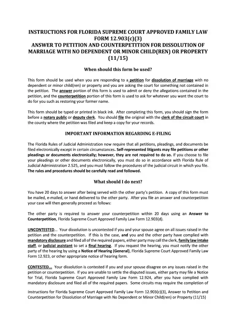 counter petition sample Preview on Page 1