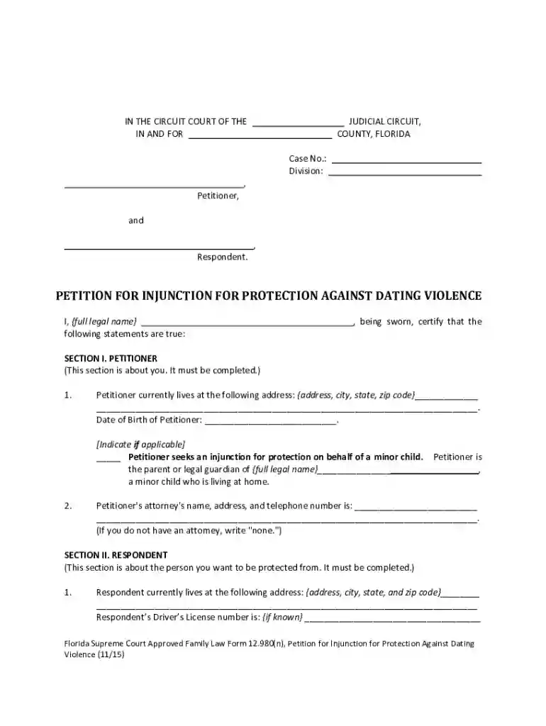restraining order duval county Preview on Page 1
