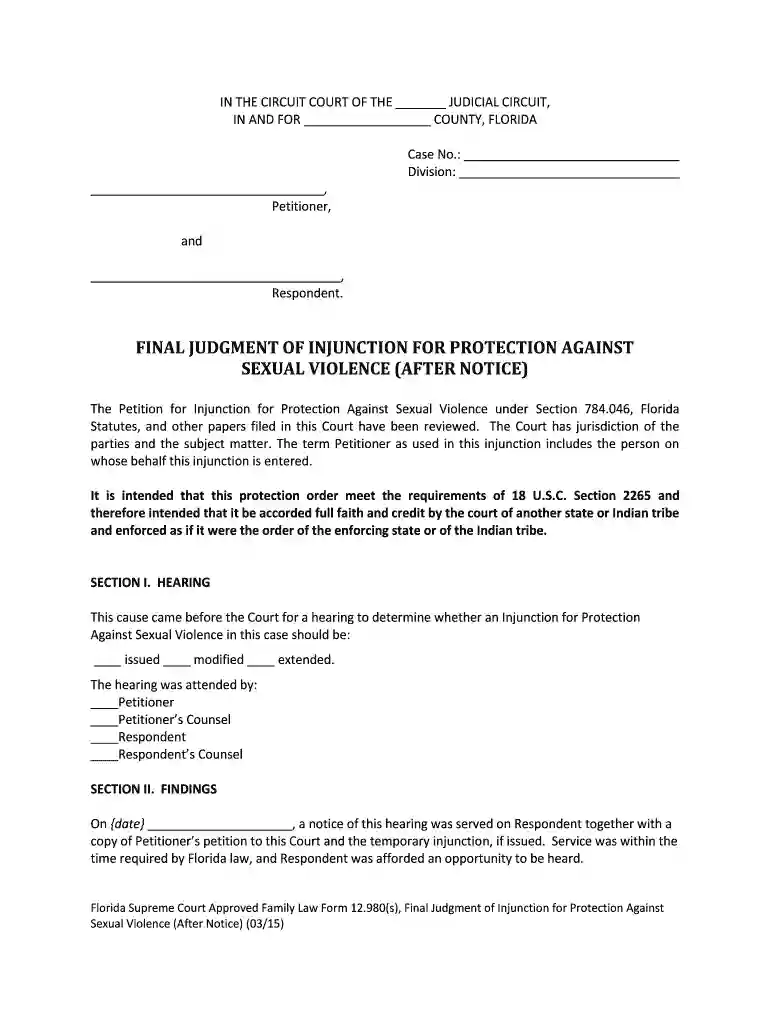 injunction against notice Preview on Page 1