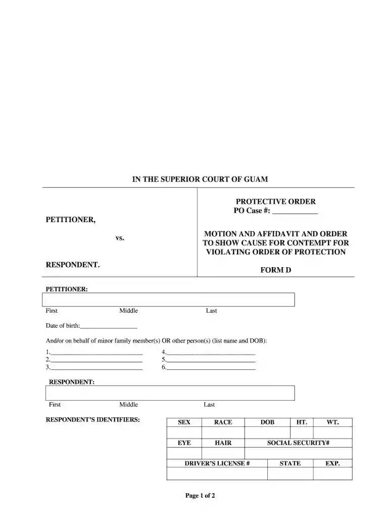 guam form contempt protection online Preview on Page 1