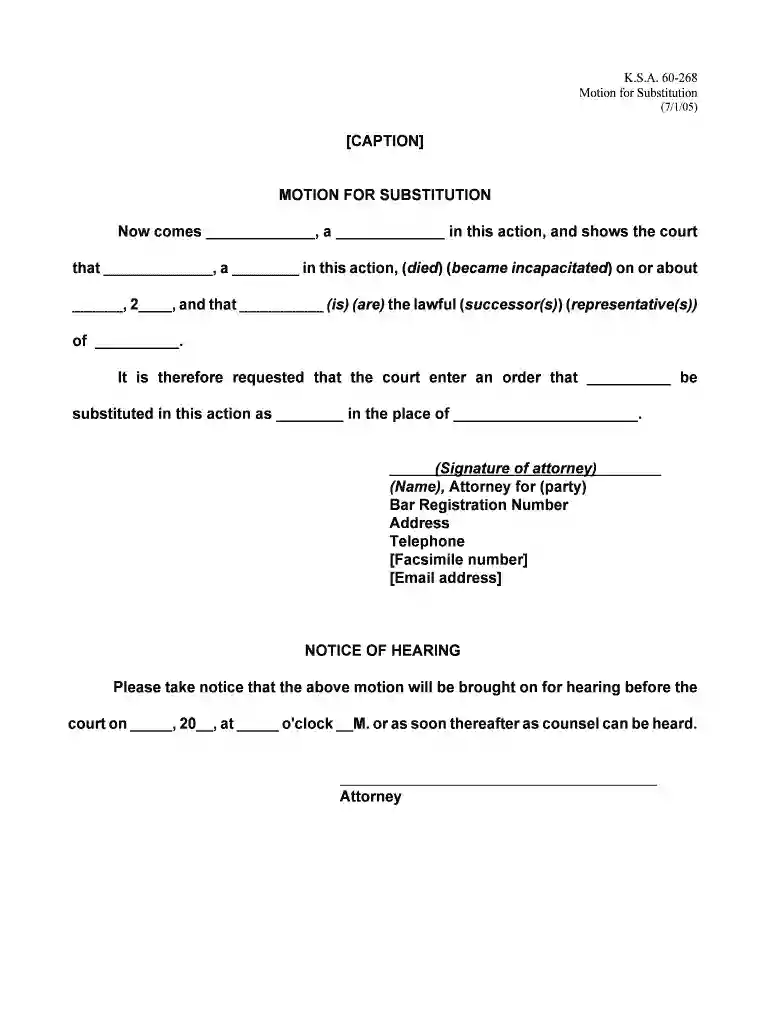 motion substitution Preview on Page 1