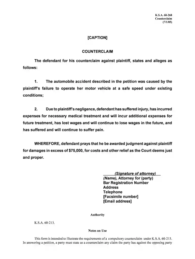 kansas counterclaim Preview on Page 1