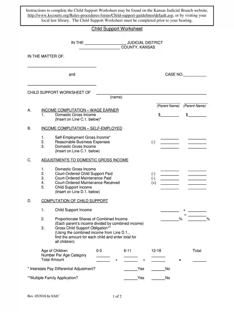 child support kansas Preview on Page 1