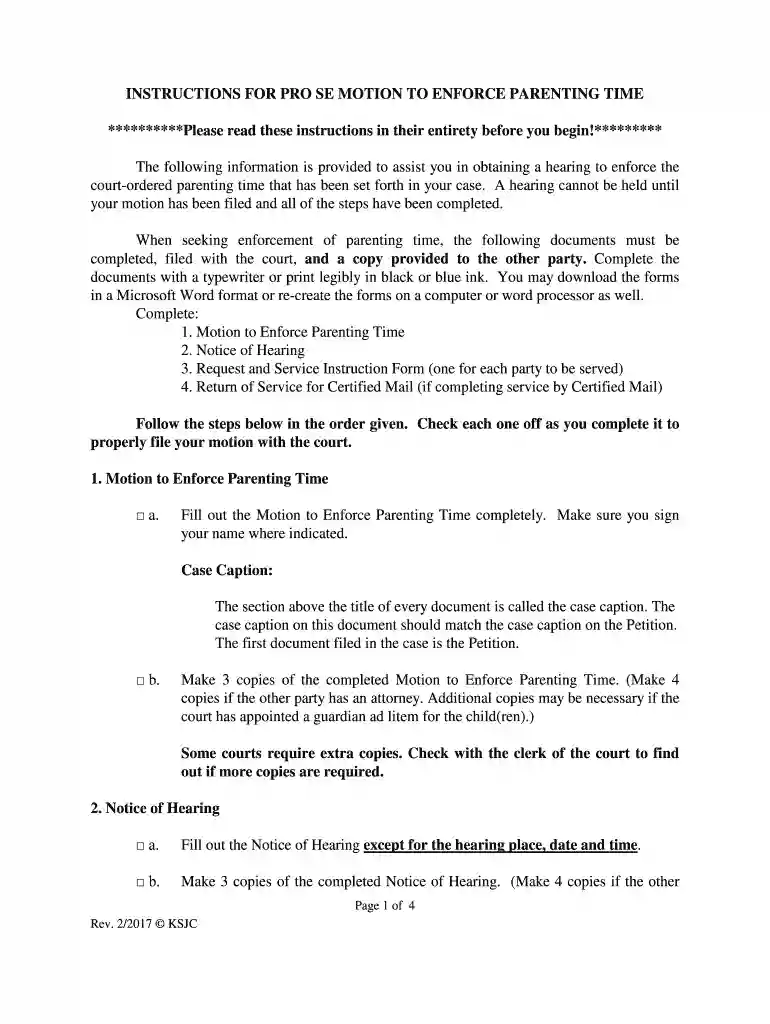 kansas instructions enforce Preview on Page 1